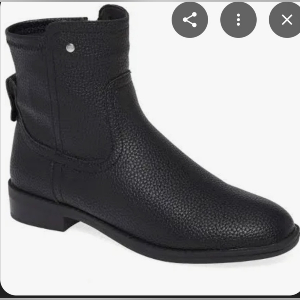 Very Volatile Jericho Womens Sz 9 pebbled Black Faux Leather Booties NIB BOOTS
